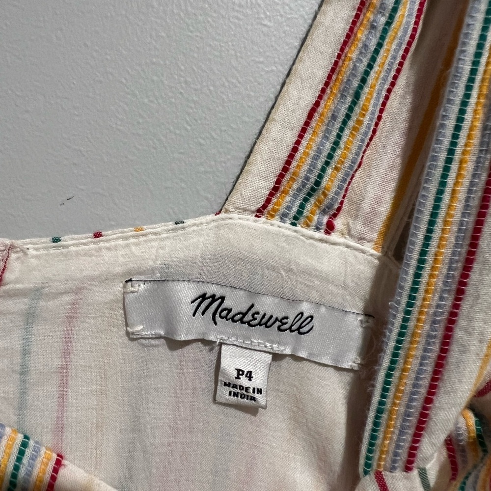 Madewell sleeveless striped cotton dress - Picture 3 of 6